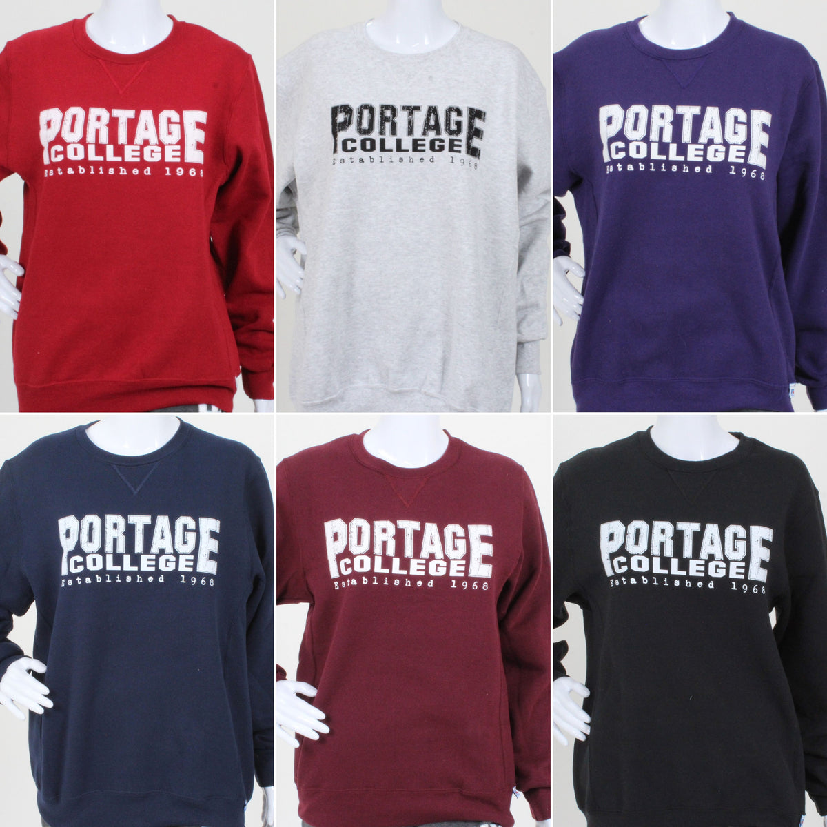 Logo Fleece Crew Pullover – Portage College Bookstore