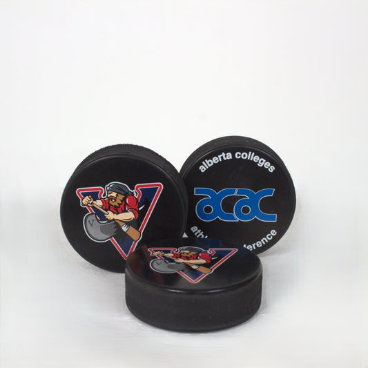 Portage College Voyageur Hockey Pucks