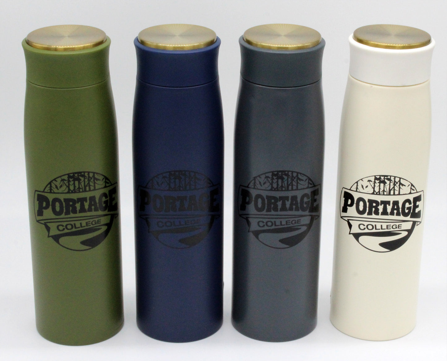 Prime Line Insulated Bottles with Portage College Logo